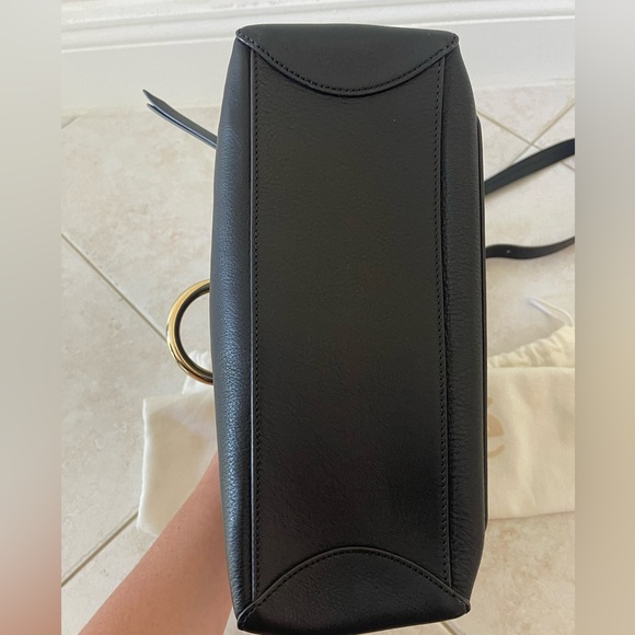 Chloe Faye Day Shoulder Bag Black with Gold Detail - Picture 9 of 13